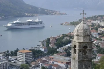 Centro histórico de Piran fora do verão na Eslovênia