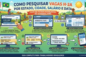 Como pesquisar vagas H-2A por estado, cidade, salário e data