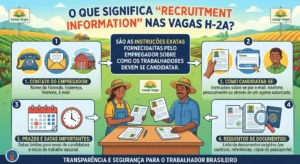 O que significa "Recruitment Information" nas vagas H-2A?